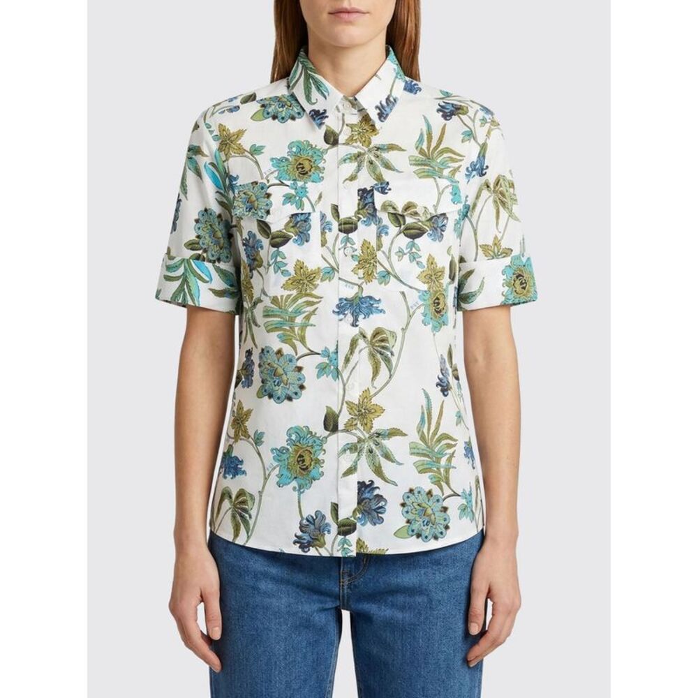 Fay Women Floral Print Cotton Shirt Fay